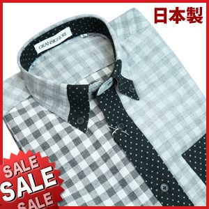 【秋冬物】GRANSIGNOREマイターカラーボタンダウンカジュアルシャツ