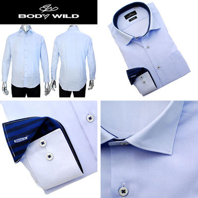 BODY WILD ワイドスプレッドカラードレスシャツ/Yシャツ