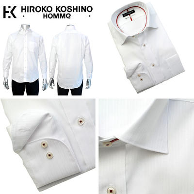【標準シルエット】HIROKO KOSHINOHOMME ワイドスプレットカラードレスシャツ/Yシャツ