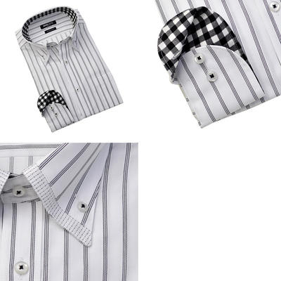 MICHIKO LONDON KOSHINO マイターカラーボタンダウンドレスシャツ/Yシャツ