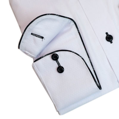 【制菌加工】MICHIKO LONDON KOSHINO ボタンダウンパイピングドレスシャツ/Yシャツ