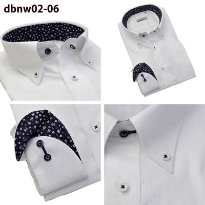 Bespoke Tailor GUYマイターカラー ワイドカラー ボタンダウン ドレスシャツ/Yシャツ